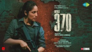 Key action scene with lead actress in combat gear from the movie Article 370.