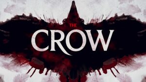 The Crow with dark eye makeup, showing a haunting expression in The Crow 2024 feature image.